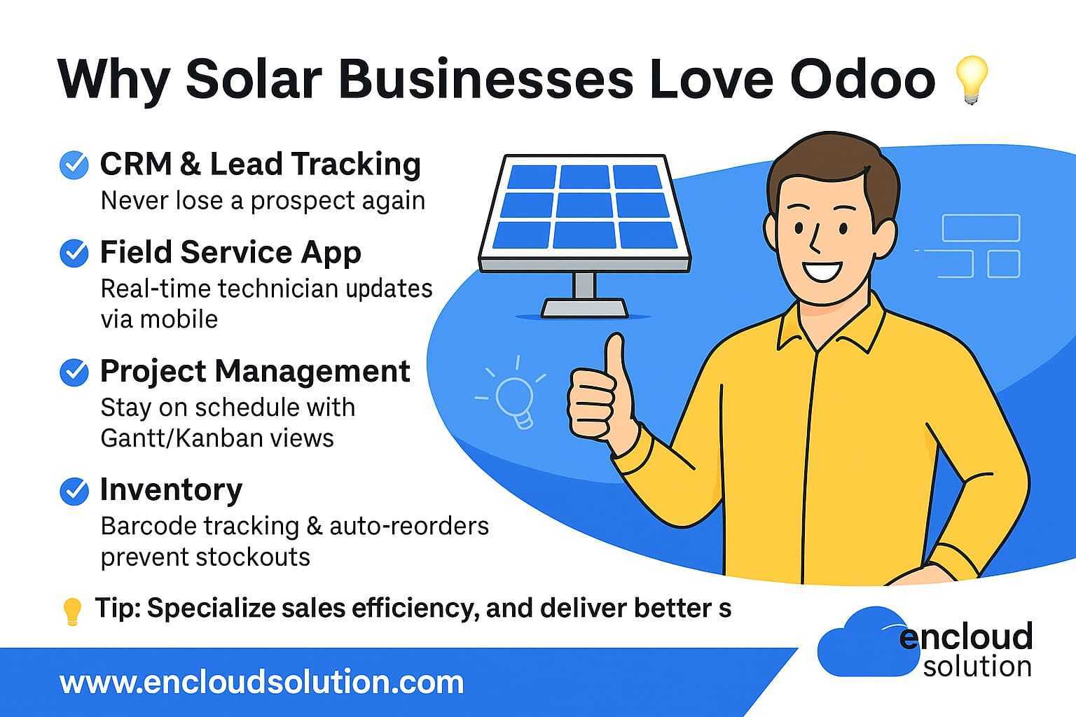Best CRM for Solar Businesses: Why Odoo is a Top Choice