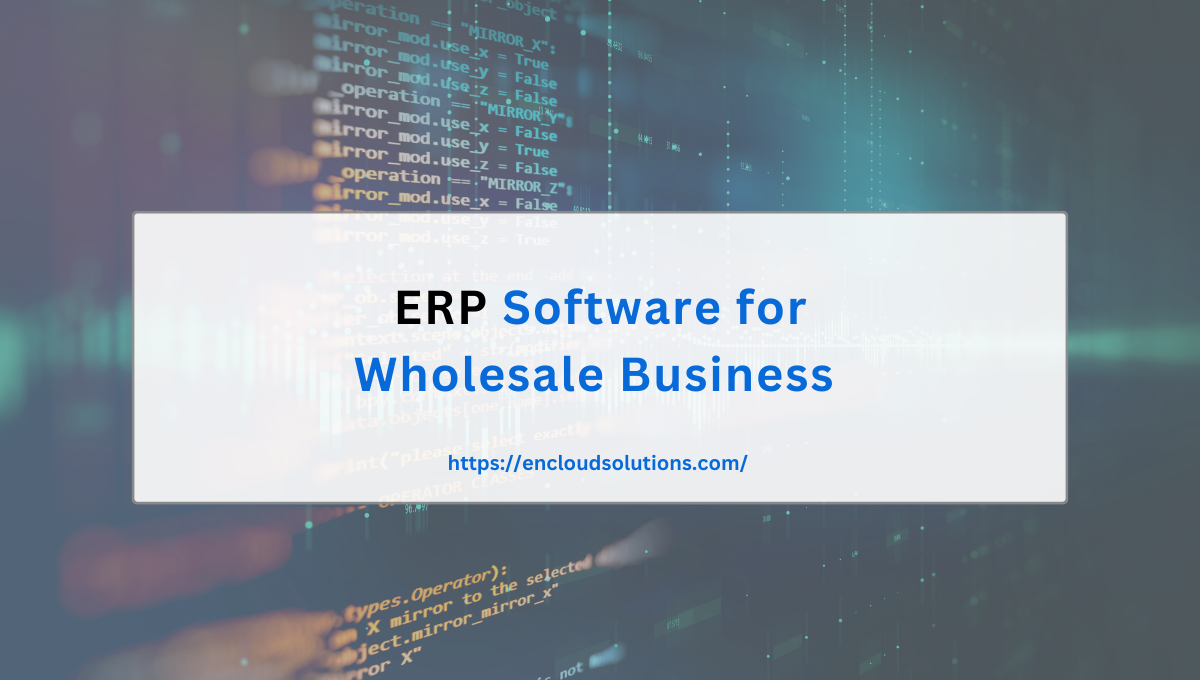 ERP Software for Wholesale Business Distribution Management